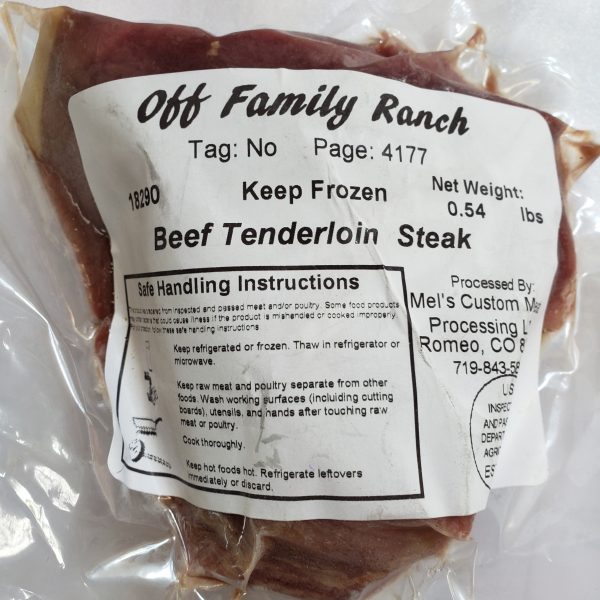 Beef Tenderloin OFR 4-2019